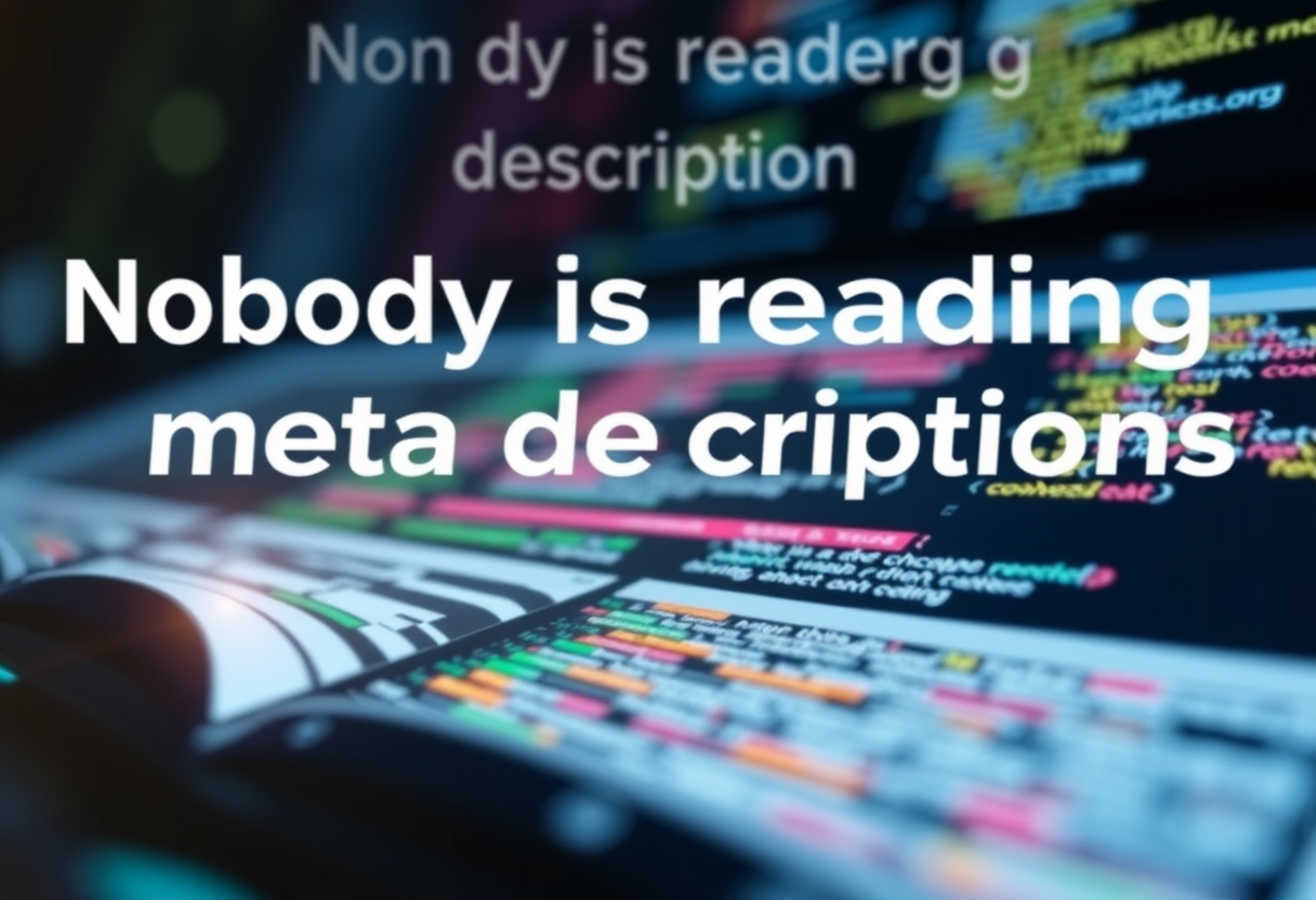Nobody is reading your meta descriptions