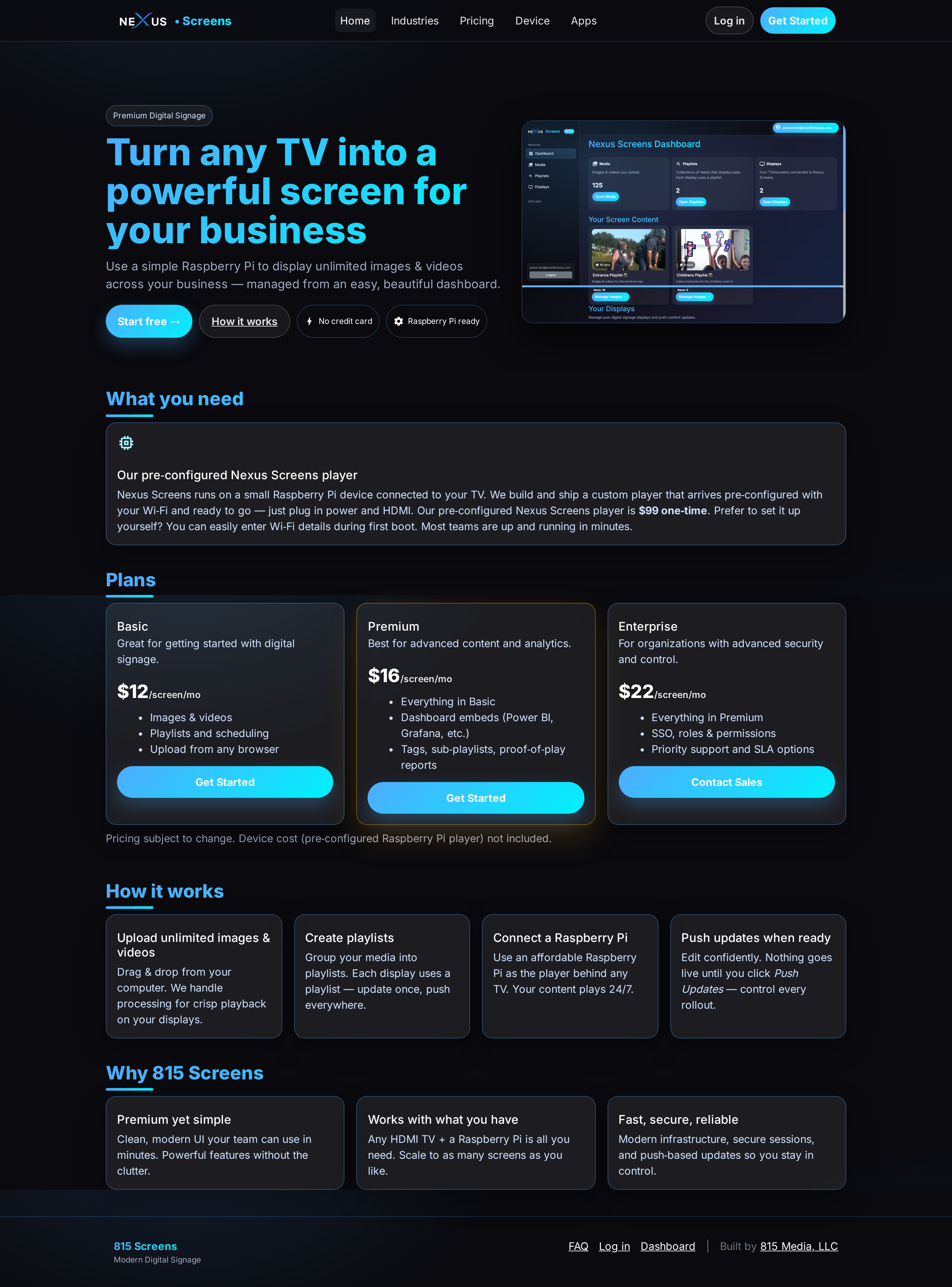 815 Screens – Premium Digital Signage Platform thumbnail